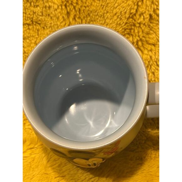 Disney Mickey Mouse Mug 3D Raised Blue Ceramic Coffee 12 Oz Disney store 2 Side - Picture 5 of 5